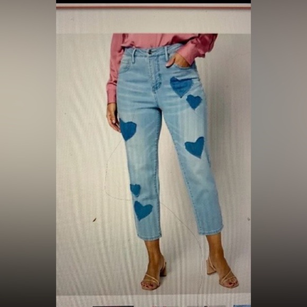 Studio Park x Amy Stran Regular Patch of My Heart Medium Wash 18
